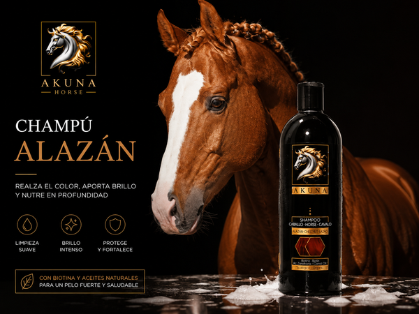 Champú Alazán – Caballos Rojizos y Castaños Claros 1L | 5L